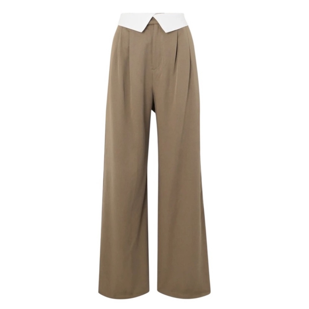 Reformation Tan Wide-Leg Pants